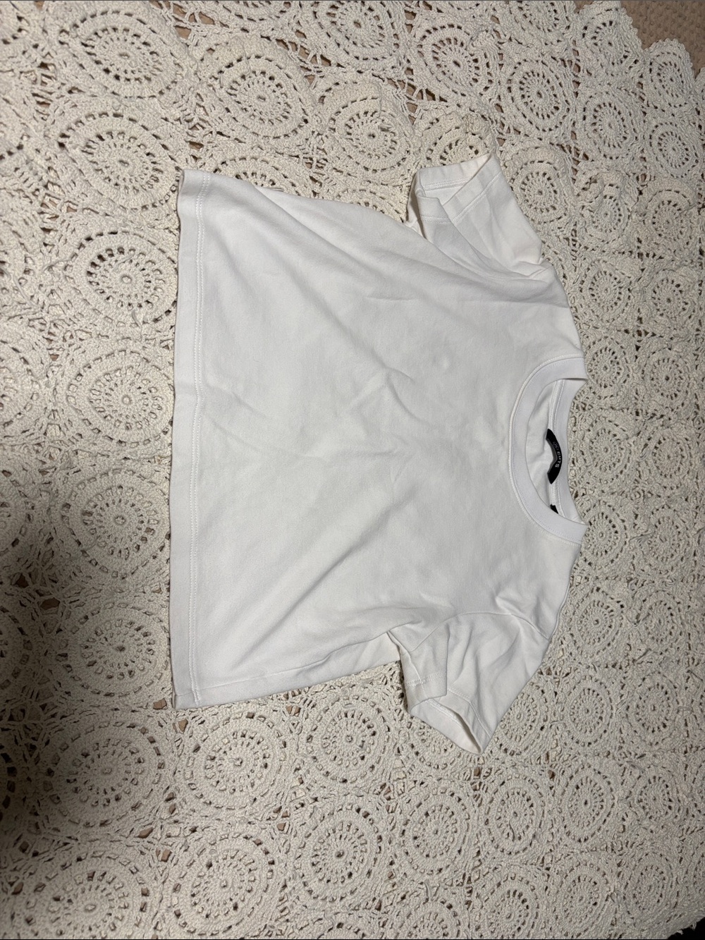 Cuts Clothing White Cotton Crop Tee